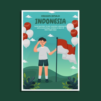 Dirgahayu Republik Indonesia Poster vector