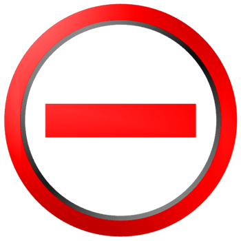 Negative sign Icon. Outline Red Minus 3D Icon Illustration png