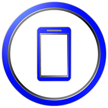 Smart Phone Blue 3D Icon Illustration png