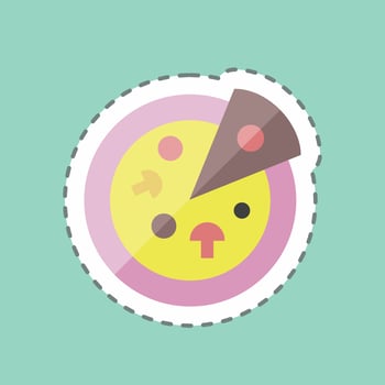 Sticker line cut Flat Lay Photography. suitable for Art symbol. simple design editable. design template vector. simple illustration vector