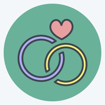 Icon Wedding Photoshoot. suitable for Art symbol. Color Mate Style. simple design editable. design template vector. simple illustration vector