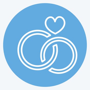 Icon Wedding Photoshoot. suitable for Art symbol. Blue Eyes Style. simple design editable. design template vector. simple illustration vector