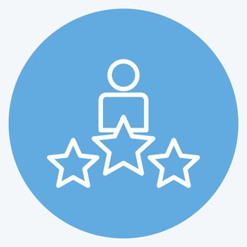 Icon Awards. suitable for Art symbol. Blue Eyes Style. simple design editable. design template vector. simple illustration vector
