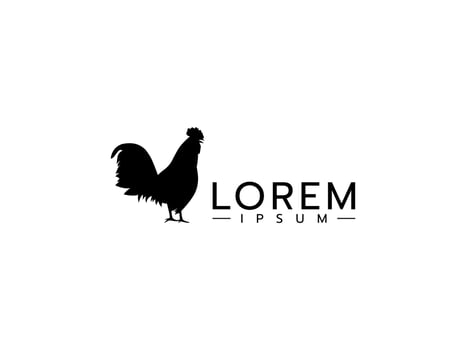 simple chicken animal logo vector