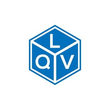 LQV letter logo design on black background. LQV creative initials letter logo concept. LQV letter design. vector