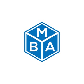 MBA letter logo design on black background. MBA creative initials letter logo concept. MBA letter design. vector