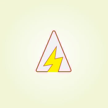 Electric Hazard Signal Logo Design in Letter A vector