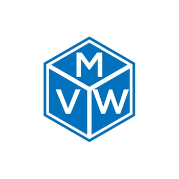 MVW letter logo design on black background. MVW creative initials letter logo concept. MVW letter design. vector