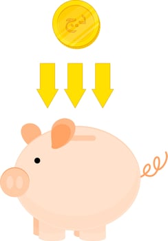 Algerian dinar coin vector