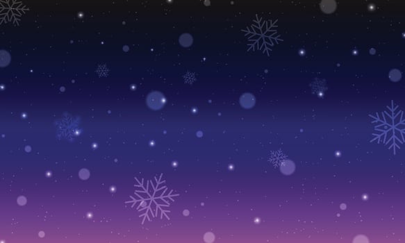Dark night illustration with Christmas symbols and signs in carnival style. vector
