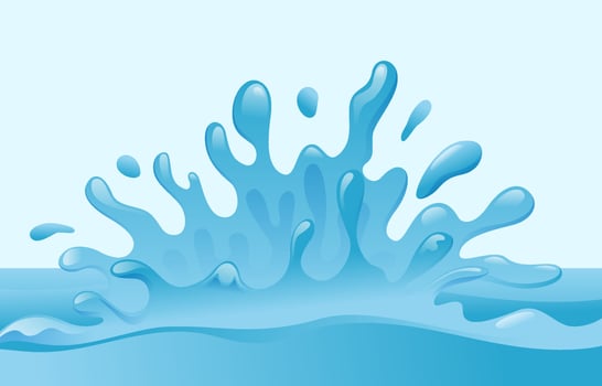 Blue Water Splash vector