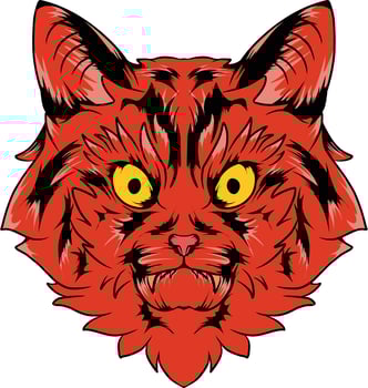 vector of a cat which is very suitable for branding clothes, stickers, advertising, etc