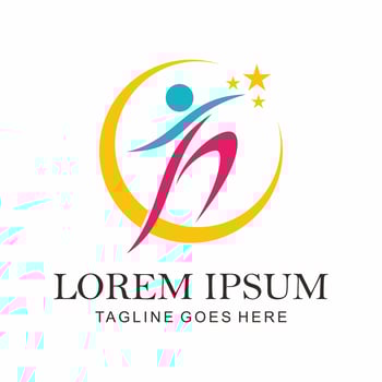 people and star logo vector