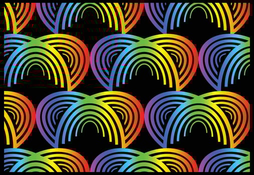Rainbow gradient geometric new pattern background vector