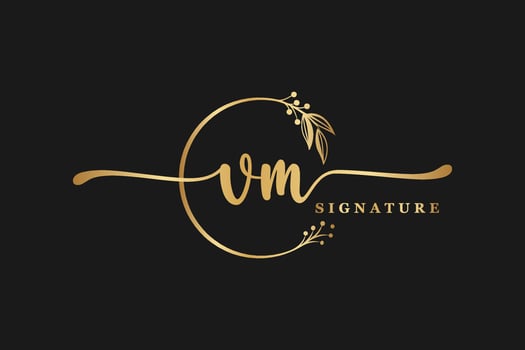 signature logo design vector