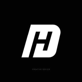 HD negative space letter branding logo vector