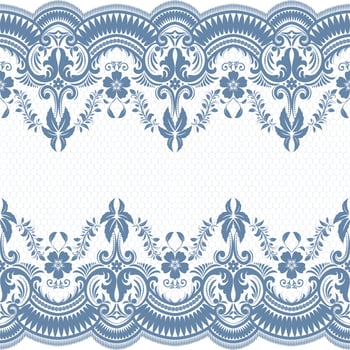 Vertical Seamless pattern lace. vector