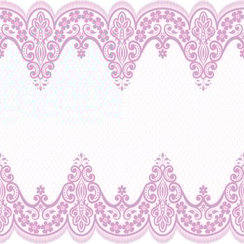 Vertical Seamless pattern lace. vector