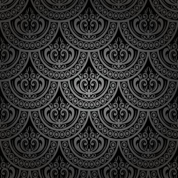 Seamless damask pattern vector