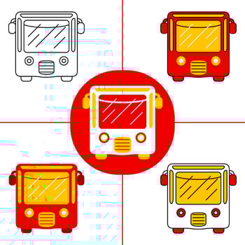Tokyo Bus Tour in Flat Design Style vector