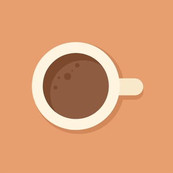 hot cup of coffee flat vector icon illustration
