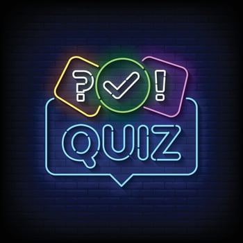 Quiz Neon Signs Style Text Vector