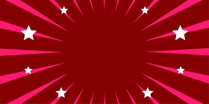 Comic pink background with star vector