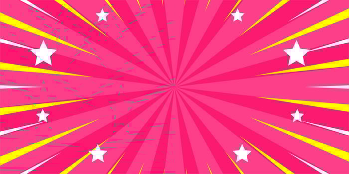 Comic pink background with star vector