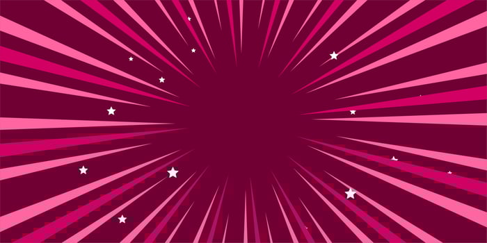 Comic pink background with star vector
