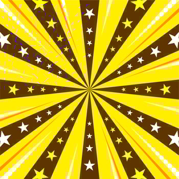 Comic yellow background with star vector