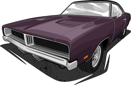 Perspective view car vector illustration for conceptual design