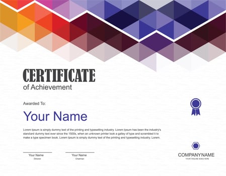 minimalist elegant certificate template design vector