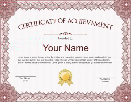 elegant certificate template design purple frame and white background vector
