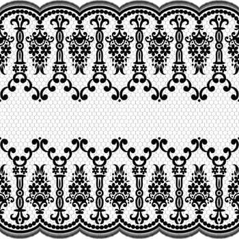 Seamless white floral lace pattern vector