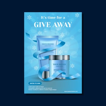 Give Away Skincare Poster vector