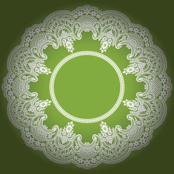 Ornamental round lace pattern vector