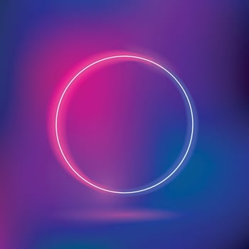 Circle Neon with Gradient Mesh Background vector