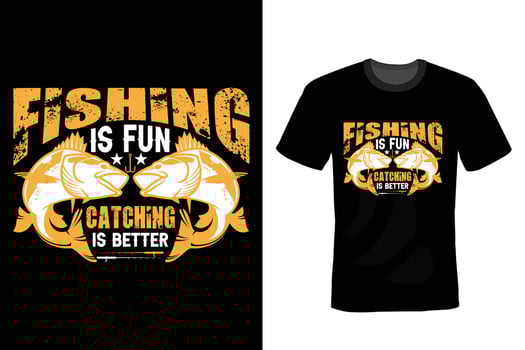 Fishing T shirt design, vintage, typography vector