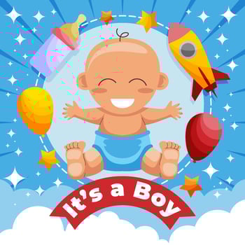 Baby Boy Born Day Concept vector