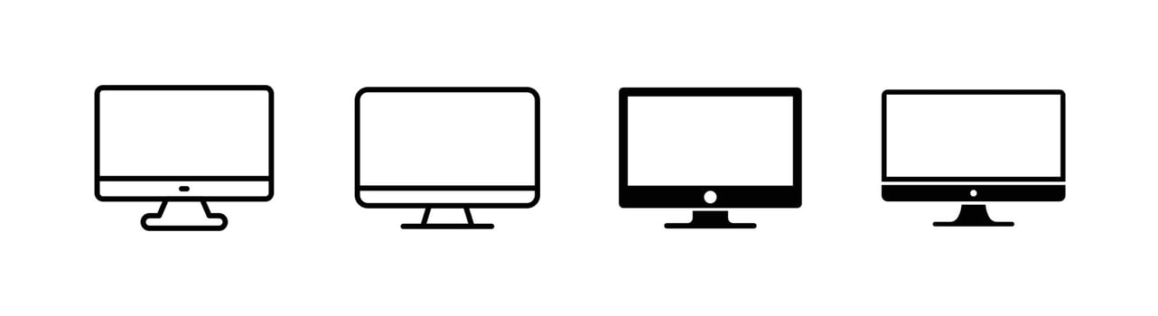 Monitor computer icon design element suitable for website, print design or app vector