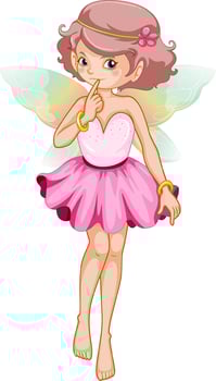 Beautiful fairy girl cartoon character vector