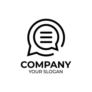 Chat communication logo design vector