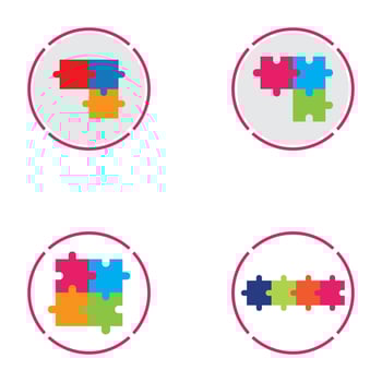 Puzzle vector icon illustration background