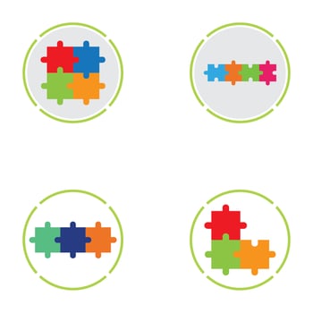 Puzzle vector icon illustration background