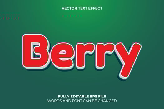 Editable 3D Vector Text Effect Template
