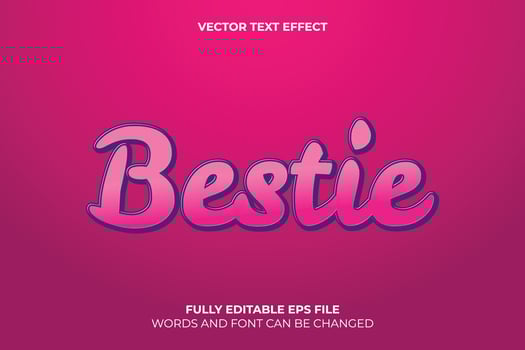 Editable 3D Vector Text Effect Template