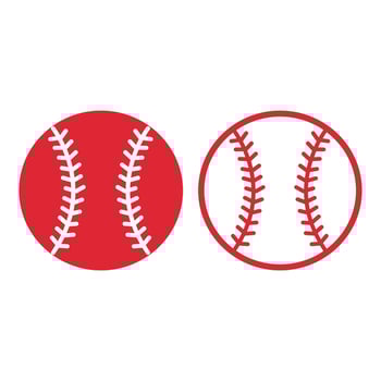 Red baseball vector and illustration.