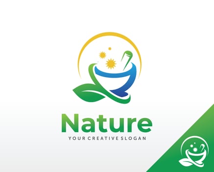 Green Care, Herbal Care, Herbal Medicine Logo Vector