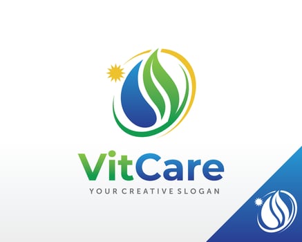 Capsule Supplement Logo design. Herbal Drug Logo design vector