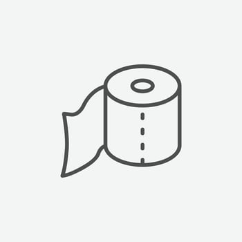 Toilet paper vector icon. Isolated hygiene icon vector design.